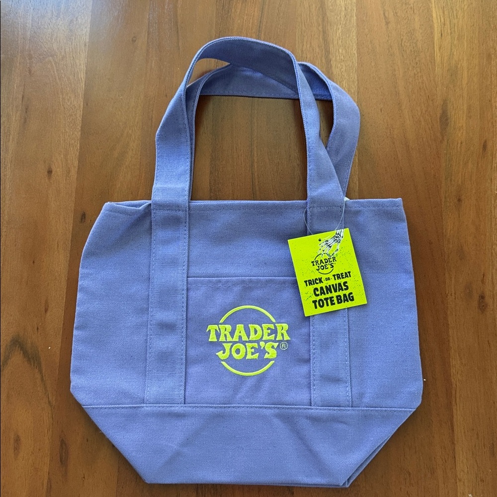 Trader Joe's Mini Purple Canvas Tote Bag